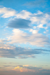 Obraz premium Sky with clouds. Landscape image of the sky at sunset in the evening.