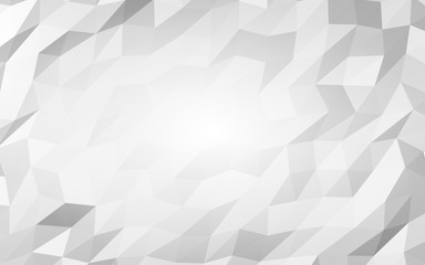 White abstract background. Lowpoly backdrop. Crumpled paper. 3D illustration