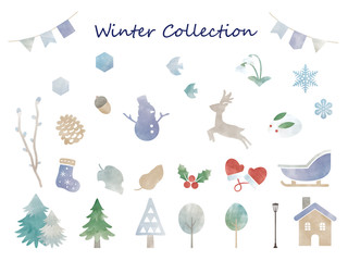 冬の水彩イラスト素材集 © SENRYU