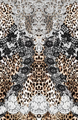 Leopard Pattern. Leopard Print. Leopard Texture. Leopard background. Animal Skin For Textile Print, Wallpaper.Geometric And Ethnic Animal Texture Art Abstract Background. Scarf, Print, Fabric