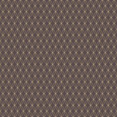 Seamless vector ornament. Modern background. Geometric modern brown and golden pattern
