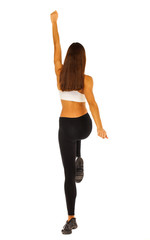 Sport fitness woman back view