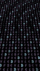 Bitcoin background. crypto currency 3D illustration. Digital currency symbol. Business concept. Mining, development, trade of crypto