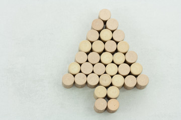 Wine corks christmas tree.