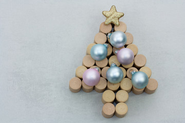 Wine corks christmas tree.