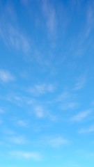 Blue sky background with white clouds. Cumulus white clouds in the clear blue sky in the morning. 3D illustration