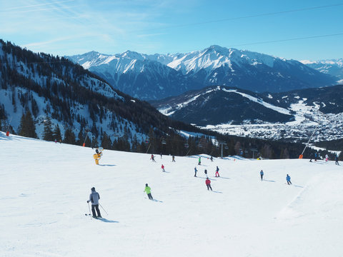 Skigebiet in Österreich (Seefeld)