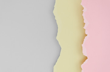 Breakthrough paper hole pattern with torn shadows and copy space for text