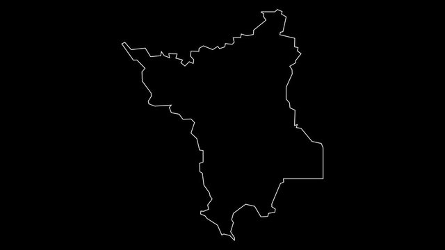 Roraima Brazil federal state map outline animation