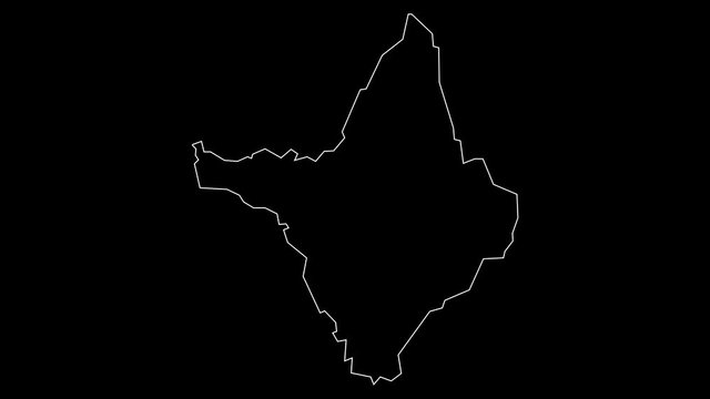 Amapa Brazil federal state map outline animation