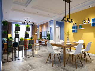 3d render of modern home interior