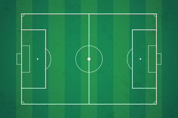 Football pitch - soccer field top view vector illustration © Zoran Milic