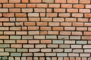 Texture of a brick wall with cracks and scratches which can be used as a background