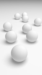 White abstract background. Lowpoly backdrop. Crumpled paper. 3D illustration