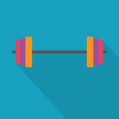 fitness barbell icon- vector illustration