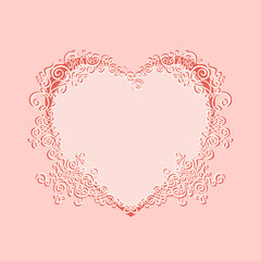 Heart Valentines Day on isolated pink background - 293129237