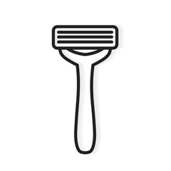 disposable shaving razor icon- vector illustration
