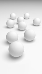 White abstract background. Lowpoly backdrop. Crumpled paper. 3D illustration