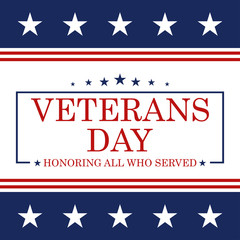 Veterans Day background. Template for Veterans Day design. Vector illustration.