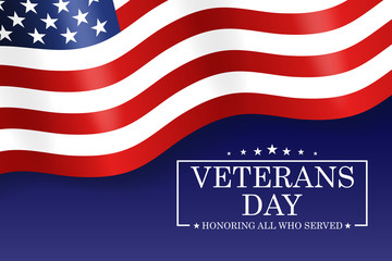 Veterans Day background. Template for Veterans Day design. Vector illustration.