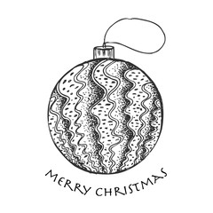 Christmas toys. Hand drawn illustration.