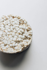 Crispbreads on white backround, healthy food