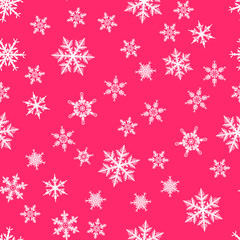 Winter Holiday Snowflakes Seamless Pattern