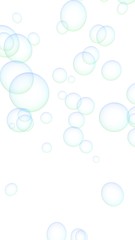 Light blue colored background with purple bubbles. Wallpaper, texture purple balloons. 3D illustration
