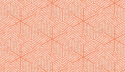 Abstract geometric pattern with stripes, lines. Seamless vector background. White and pink ornament. Simple lattice graphic design