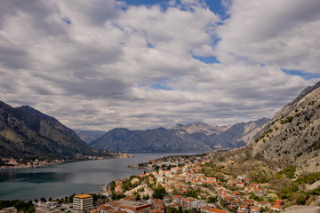 Fototapeta na wymiar panoramic view of kotor montenegro