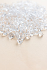 Scattered crystals background, beautiful gems