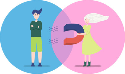 The girl magnetizes the guy. Love courses, techniques.