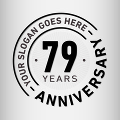 79 years anniversary logo template. Seventy-nine years celebrating logotype. Vector and illustration.