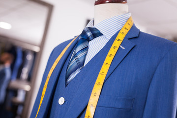 jacket with shirt and tie on mannequin