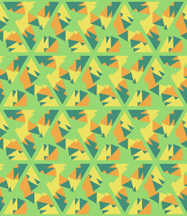Seamless abstract triangle textile pattern. Multicolor modern stylish background cover geometric shapes.