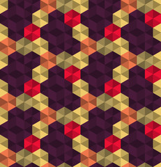 Abstract seamless hexagon pattern. Background design for prints, textile, fabric, package, cover, greeting cards.