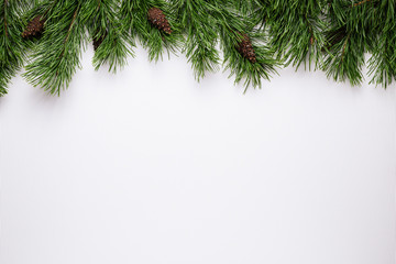 Christmas or New Year white background with border