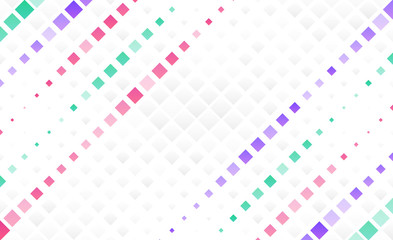 Abstract square pixel mosaic background with colorful lines.
