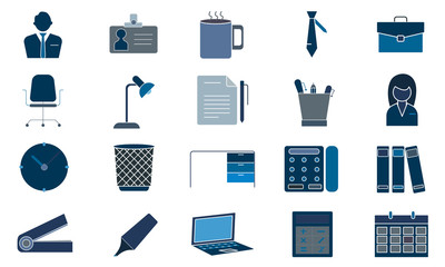 Office file icon set for document management