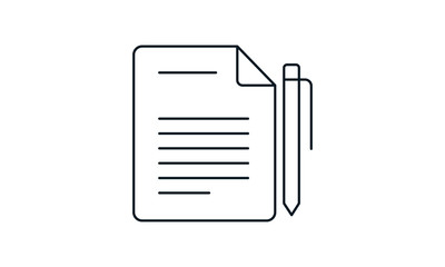 Notebook icon for record-keeping and documentation