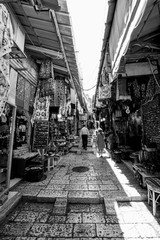 black and white streets of tel-aviv