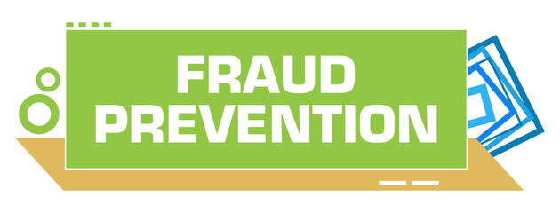 Fototapeta premium Fraud Prevention Green Blue Borders Circles 