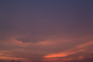 beautiful sunset in sunday morning