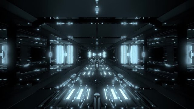 futuristic glowing scifi tunnel corridor with nice reflection 3d rendering live wallpaper motion background endlesss looping club visual loop