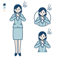 Fototapeta premium simple suit business woman_Cross with arms