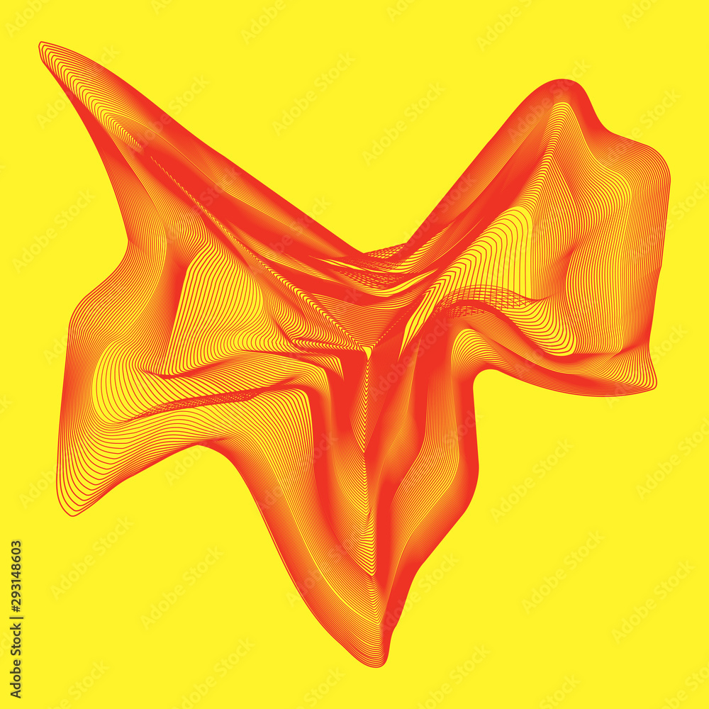 Poster abstract shapes on color background. vector design illustration