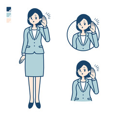 simple suit business woman_Listening