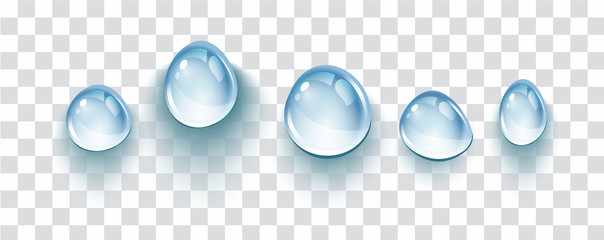 Realistic soap bubbles with rainbow reflection set isolated. 