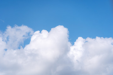 Fototapeta na wymiar Beautiful cirrus clouds on blue sky on a sunny day background texture