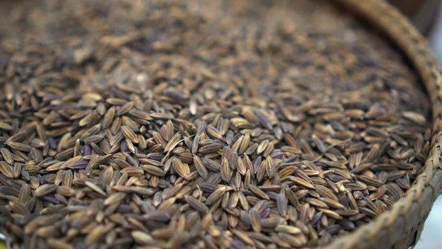 Asian raw rice berry super food with antioxidant